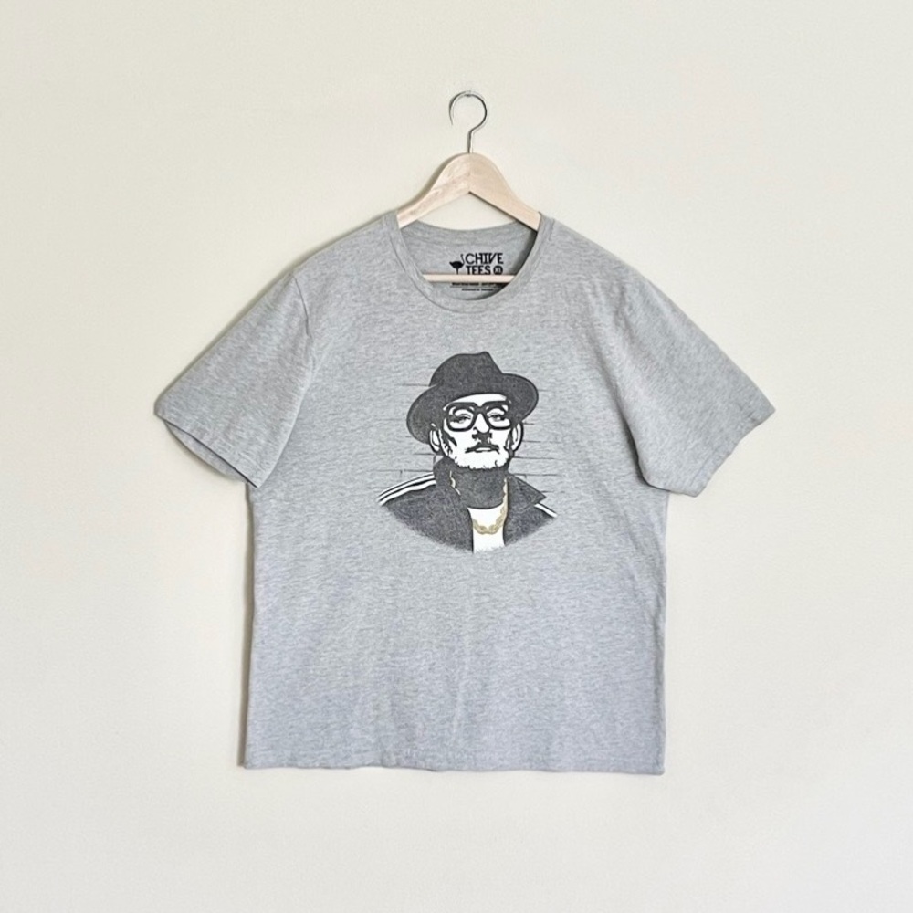 The Chive Run BFM Bill Murray Hip Hop Graphic Gray T Shirt Adult size XL